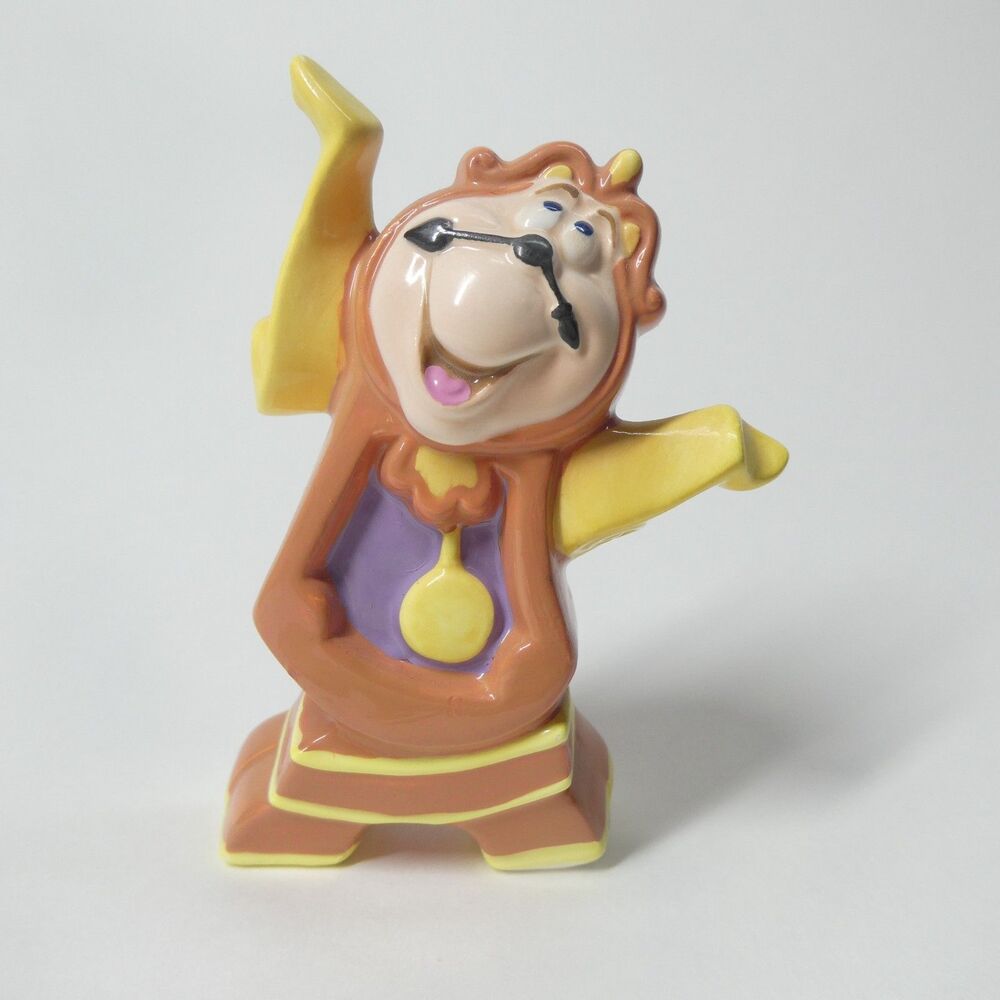 Cogsworth Clock Beauty & The Beast Porcelain Figurine Disney Schmid Vintage